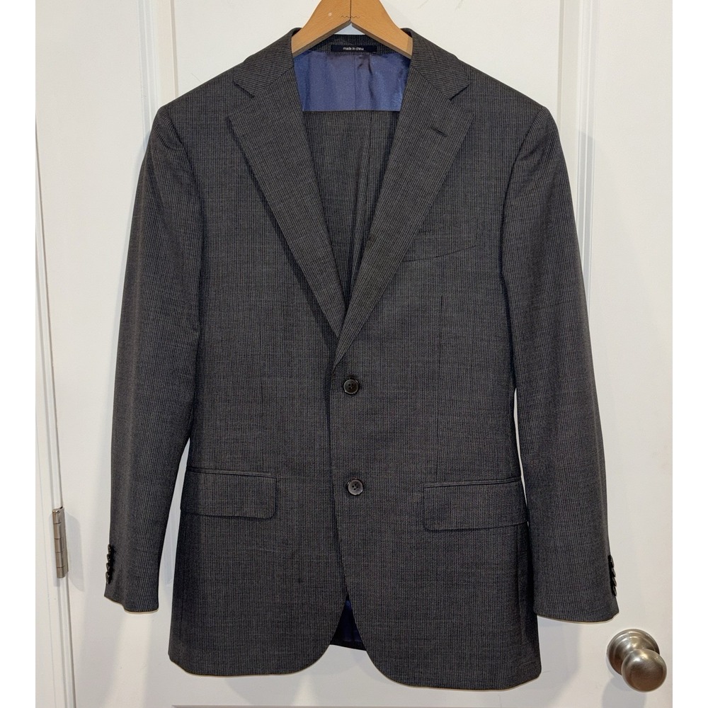 Suitsupply Napoli Gray Pinstripe Suit 36R / EU 46 Vitale Barberis Canonico Wool